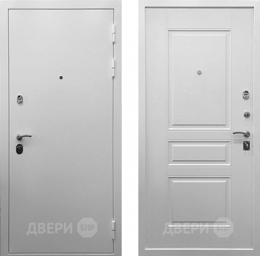 Входная металлическая Дверь Ратибор Бланко 3К Белый матовый в Долгопрудном