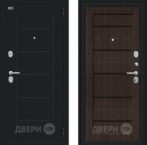 Дверь Bravo Борн Букле черное/Wenge Veralinga в Долгопрудном