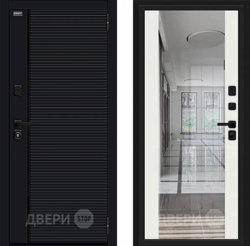 Дверь Bravo Лайнер-3 Total Black/Off-white в Долгопрудном
