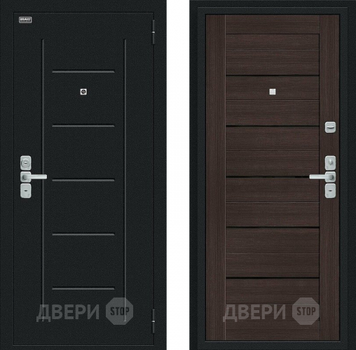 Дверь Bravo Райт Букле черное/Wenge Veralinga в Долгопрудном