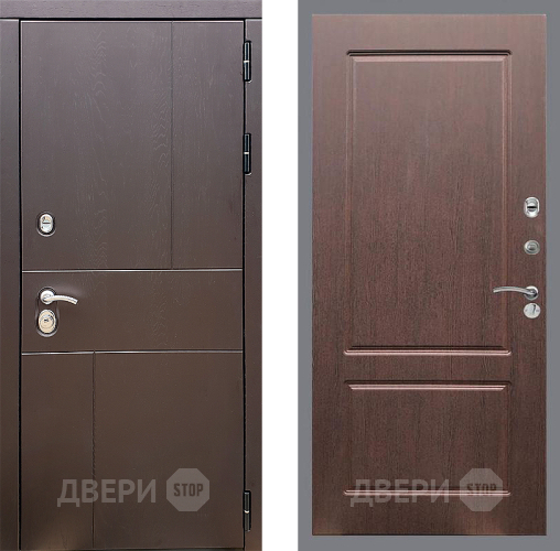 Входная металлическая Дверь Стоп УРБАН ФЛ-117 Орех премиум в Долгопрудном