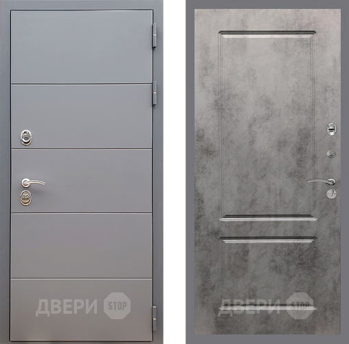 Дверь Стоп АРТ ГРАФИТ ФЛ-117 Бетон темный в Долгопрудном