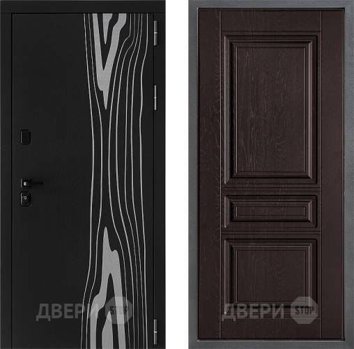 Входная металлическая Дверь Дверной континент ДК-12 ФЛ-243 Дуб шоколадный в Долгопрудном