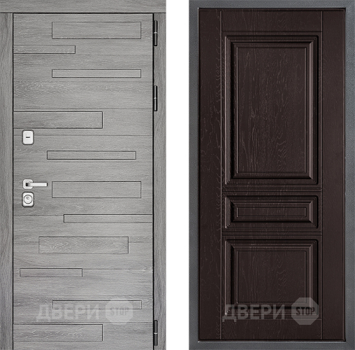Входная металлическая Дверь Дверной континент ДК-10 ФЛ-243 Дуб шоколадный в Долгопрудном