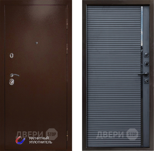 Входная металлическая Дверь Престиж Медь Porte Черный кварц в Долгопрудном