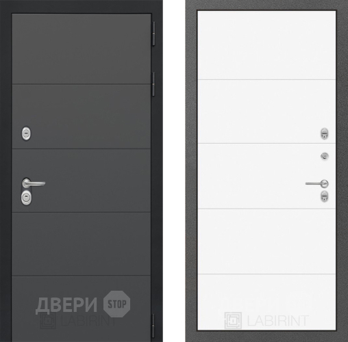 Дверь Лабиринт (LABIRINT) Art 13 Белый софт в Долгопрудном