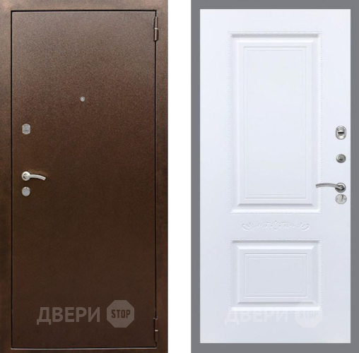 Дверь Рекс (REX) 1А Медный Антик Смальта Силк Сноу в Долгопрудном