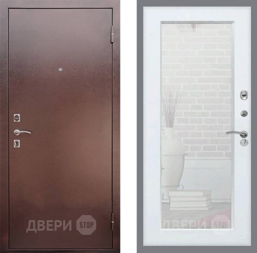 Входная металлическая Дверь Рекс (REX) 1 Зеркало Пастораль Белый ясень в Долгопрудном