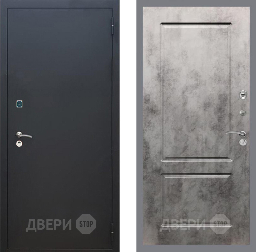 Дверь Рекс (REX) 1A Черный Муар FL-117 Бетон темный в Долгопрудном